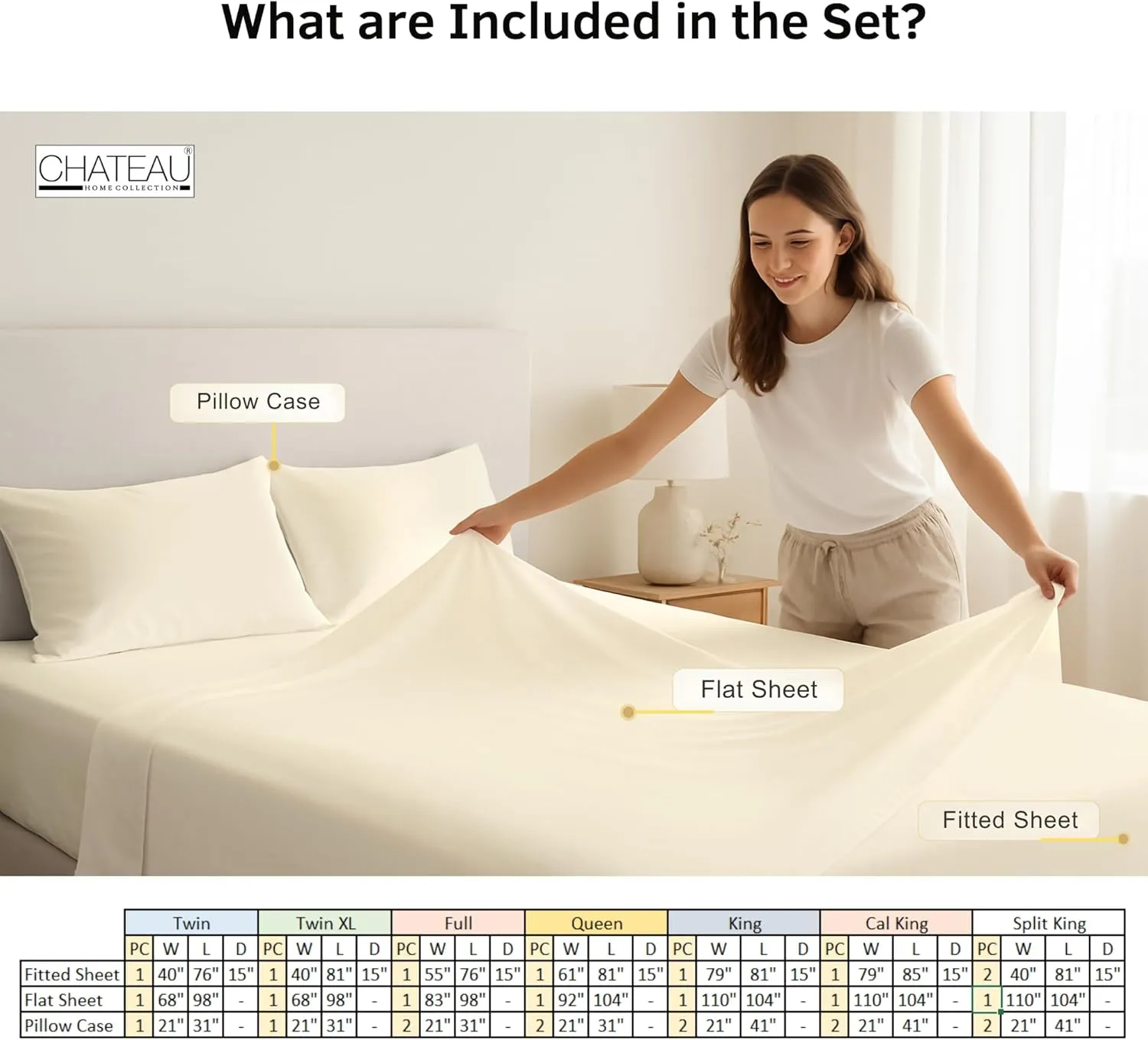 100% Organic Cotton King Size Sheets Set - Luxury Sateen Weave 300 TC 4 Piece Deep Pocket King Sheets Fits Upto 17", GOTS Certified Naturally Cool Soft Breathable & Comfy Sheet & Pillowcase Sets,- Tan