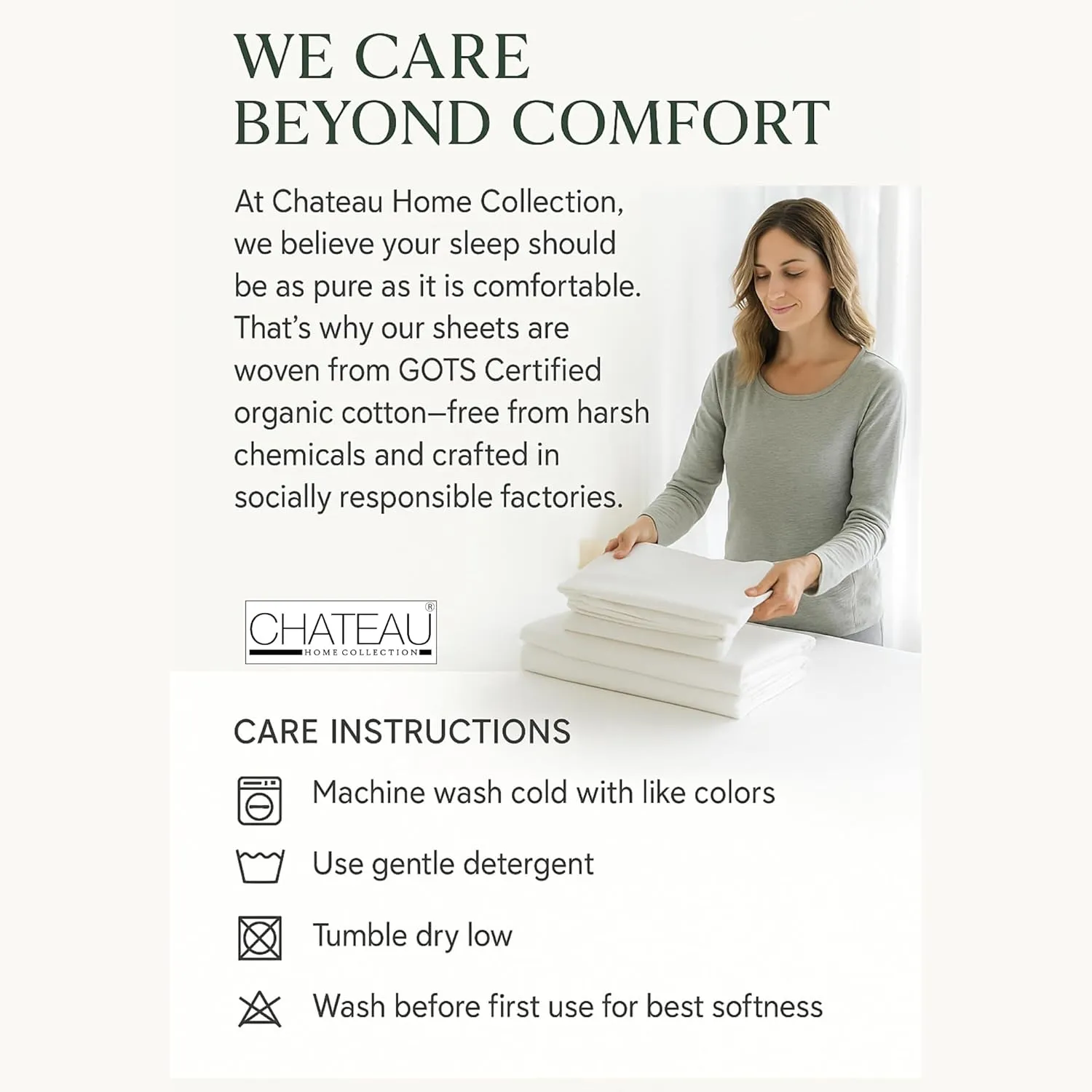100% Organic Cotton King Size Sheets Set - Luxury Sateen Weave 300 TC 4 Piece Deep Pocket King Sheets Fits Upto 17", GOTS Certified Naturally Cool Soft Breathable & Comfy Sheet & Pillowcase Sets,- Tan