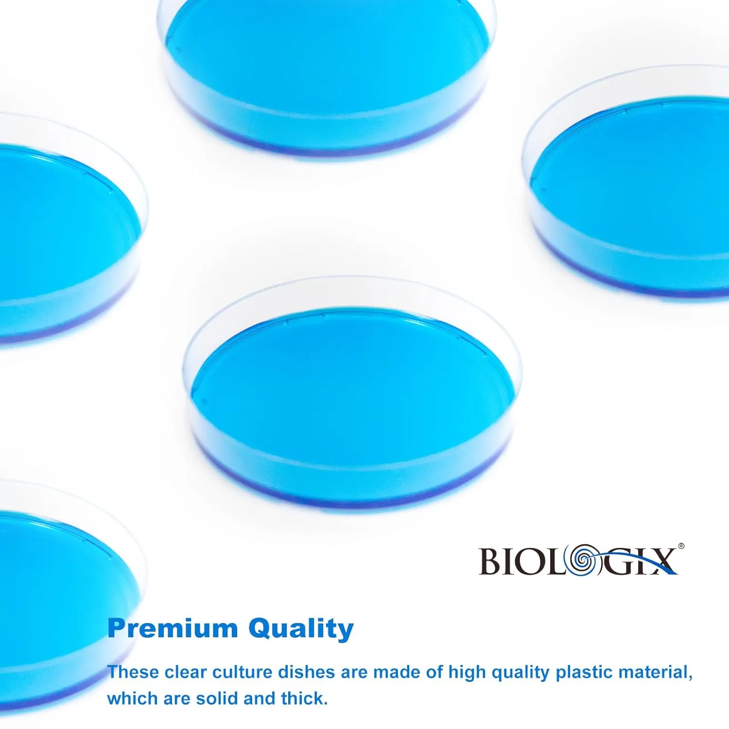 100 Pack Petri Dish, 60×15mm Sterile Thick Petri Dishes with Lid, Clear Stackable Thick Plastic Culture Dishes for Lab Experiment, School Science Project, Myclogy, Biology