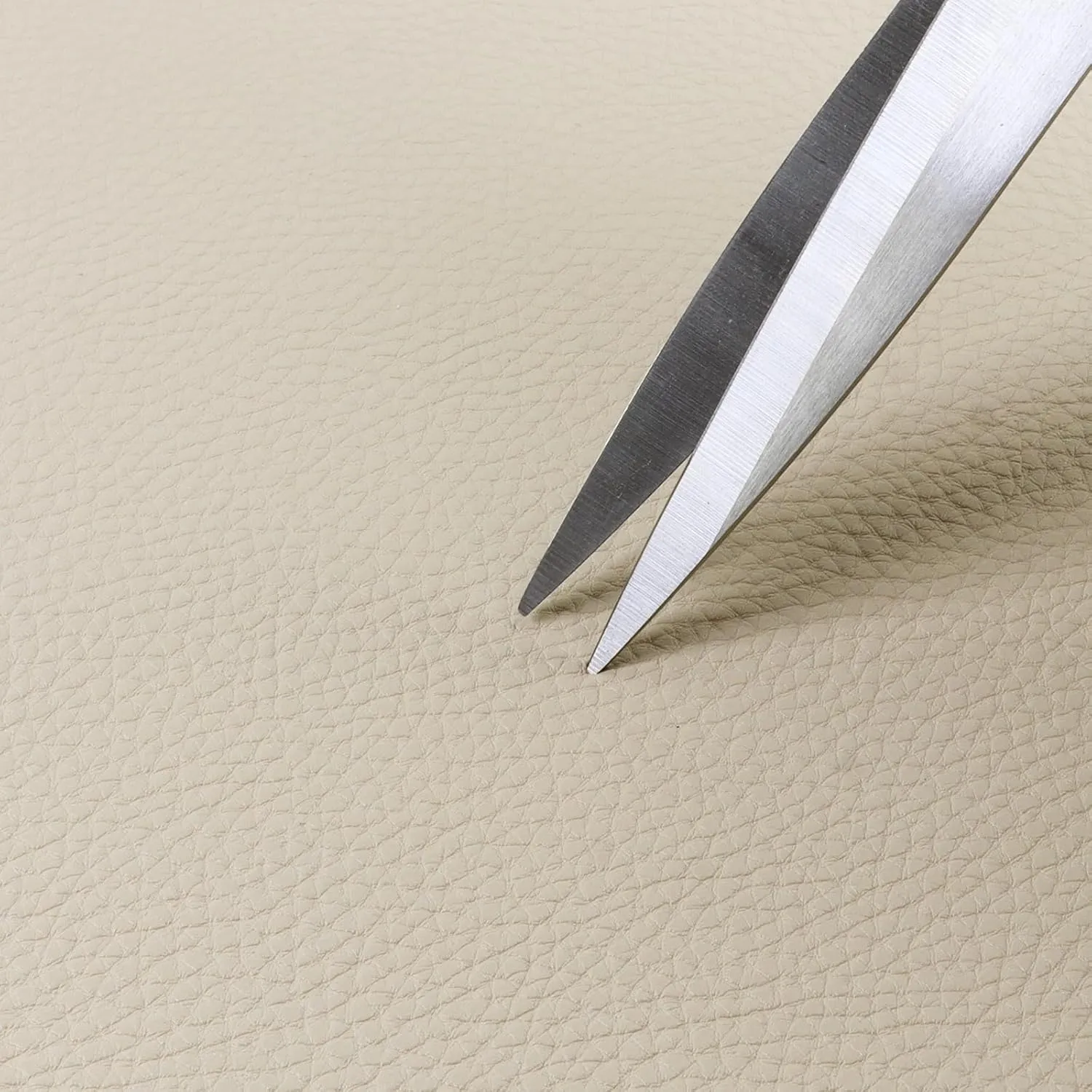 1.6mm Thick Heavy Duty Vinyl Fabric Marine 26" Wide by 36" Waterproof Synthetic Leather Sheets Anti-UV,Non-Peeling for Boat Auto Home Upholstery Crafts, DIY Sewings, Sofa, Handbag Beige