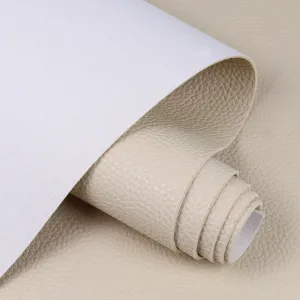 1.6mm Thick Heavy Duty Vinyl Fabric Marine 26" Wide by 36" Waterproof Synthetic Leather Sheets Anti-UV,Non-Peeling for Boat Auto Home Upholstery Crafts, DIY Sewings, Sofa, Handbag Beige