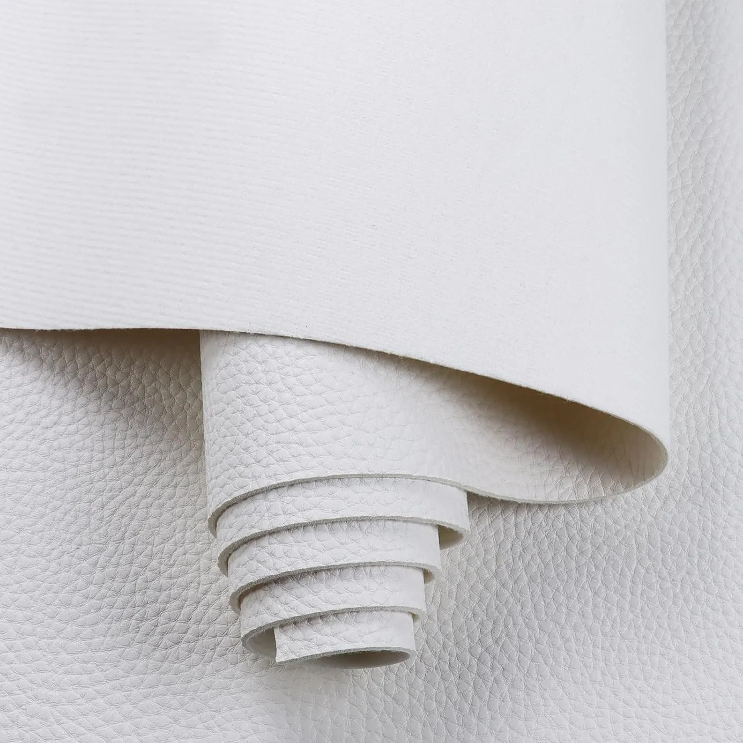 1.6mm Thick Heavy Duty Vinyl Fabric Marine Waterproof Synthetic Leather Sheets Anti-UV,Non-Peeling for Boat Auto Home Upholstery Crafts, DIY Sewings, Sofa, Handbag 54" Wide, White 54"x24"