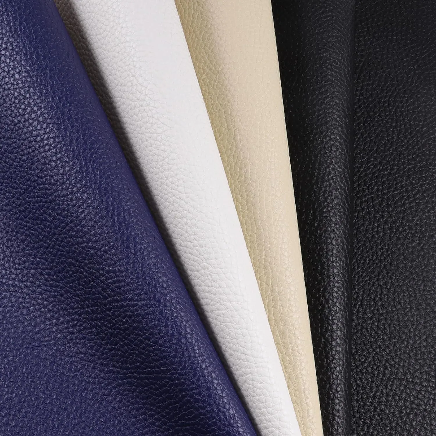 1.6mm Thick Heavy Duty Vinyl Fabric Marine Waterproof Synthetic Leather Sheets Anti-UV,Non-Peeling for Boat Auto Home Upholstery Crafts, DIY Sewings, Sofa, Handbag 54" Wide, White 54"x24"