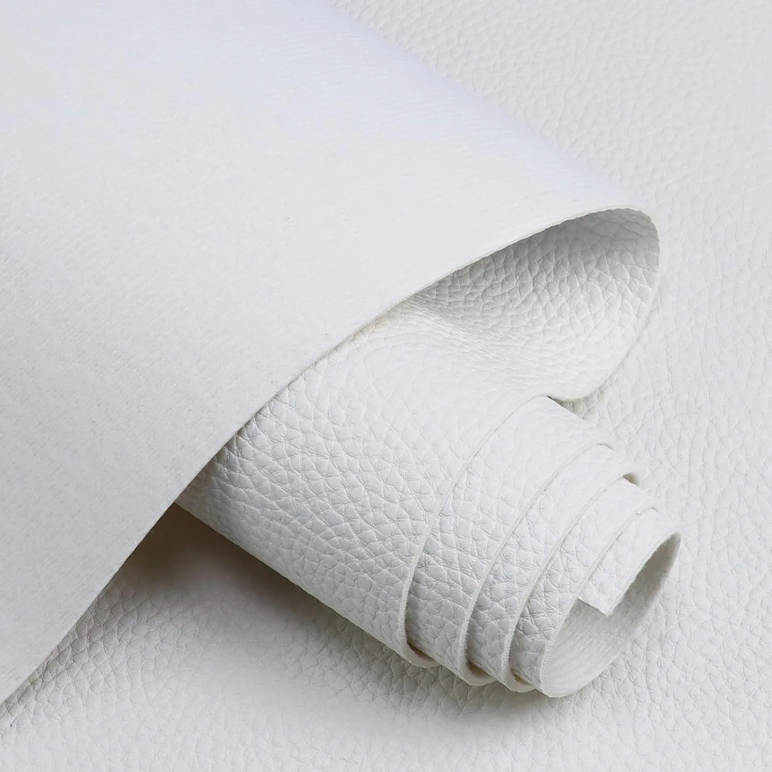 1.6mm Thick Heavy Duty Vinyl Fabric Marine Waterproof Synthetic Leather Sheets Anti-UV,Non-Peeling for Boat Auto Home Upholstery Crafts, DIY Sewings, Sofa, Handbag 54" Wide, White 54"x24"