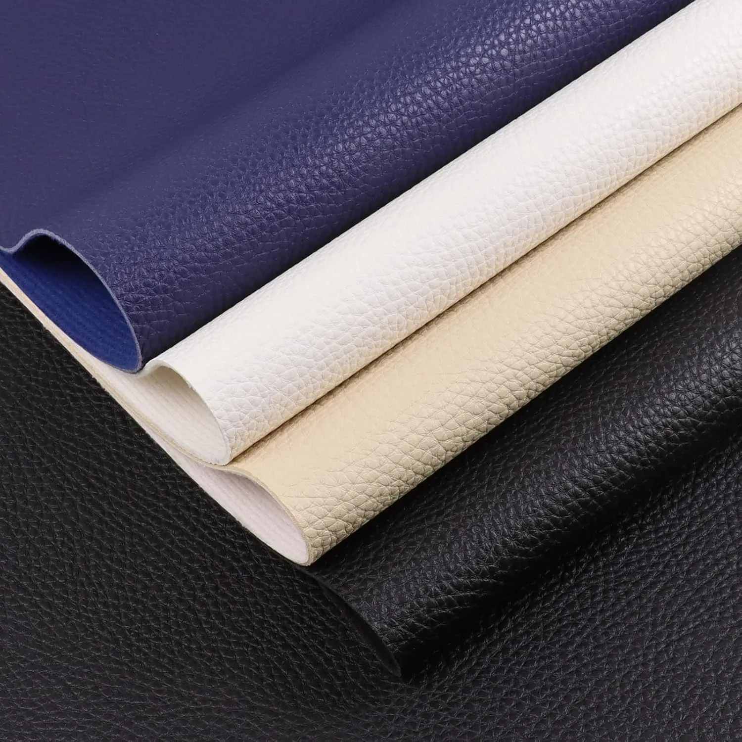 1.6mm Thick Heavy Duty Vinyl Fabric Marine Waterproof Synthetic Leather Sheets Anti-UV,Non-Peeling for Boat Auto Home Upholstery Crafts, DIY Sewings, Sofa, Handbag 54" Wide, White 54"x24"