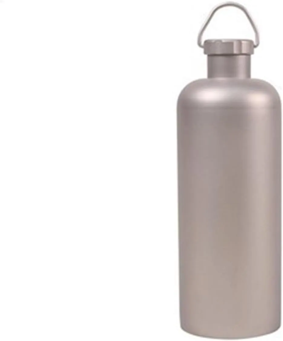 1PC Outdoor Pure Titanium Hangable Kettle 600ML Portable Single Layer Kettle with Lid