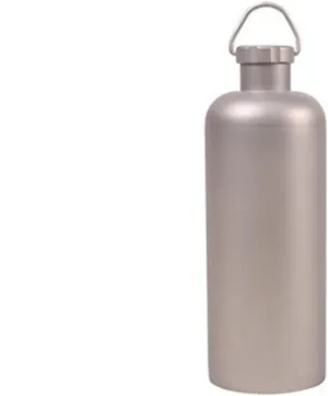 1PC Outdoor Pure Titanium Hangable Kettle 600ML Portable Single Layer Kettle with Lid
