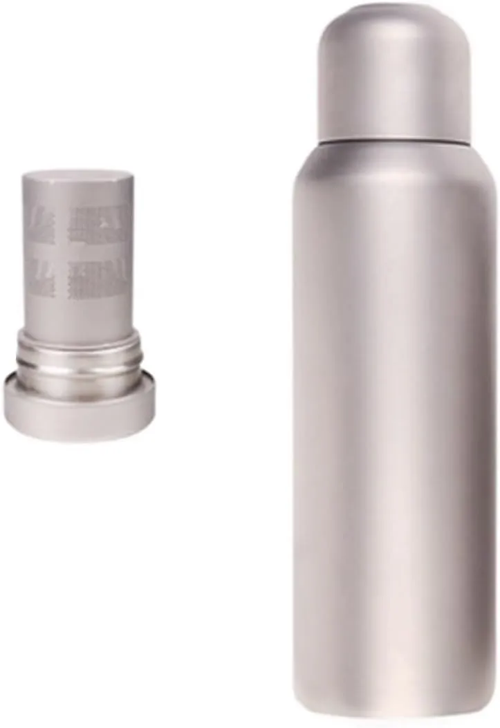 1PC Outdoor Pure Titanium Kettle 1200ML Portable Kettle with Tea Leaker
