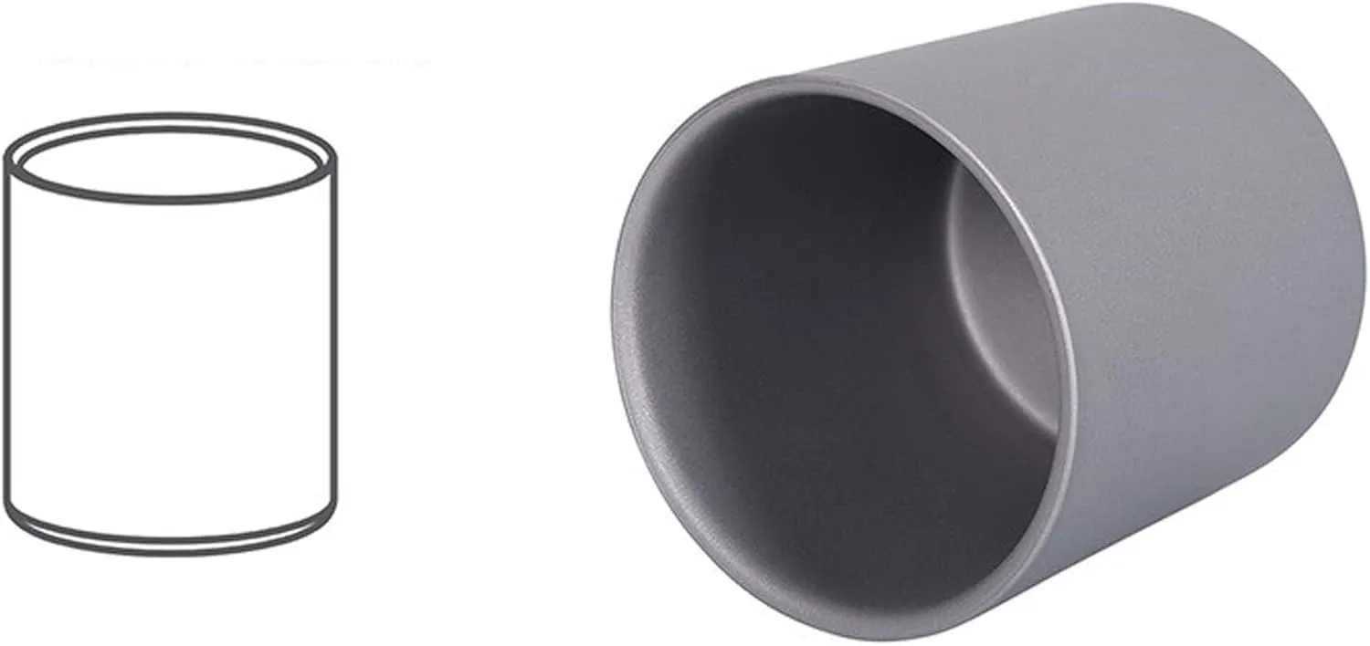 1PC pure titanium double layer water cup outdoor tea cup coffee cup(Ti3028D)
