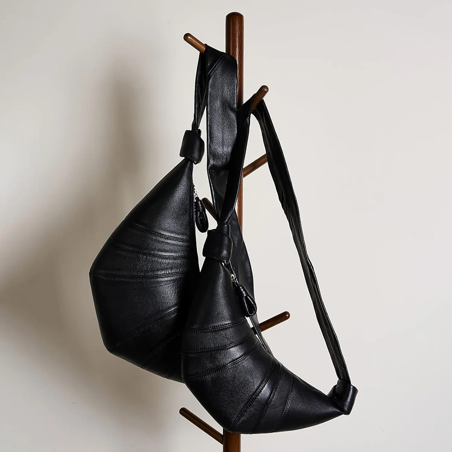2025 New Genuine Leather croissant,crossbody crescent bag,shoulder chest bag,sheepskin croissant,crossbody bag