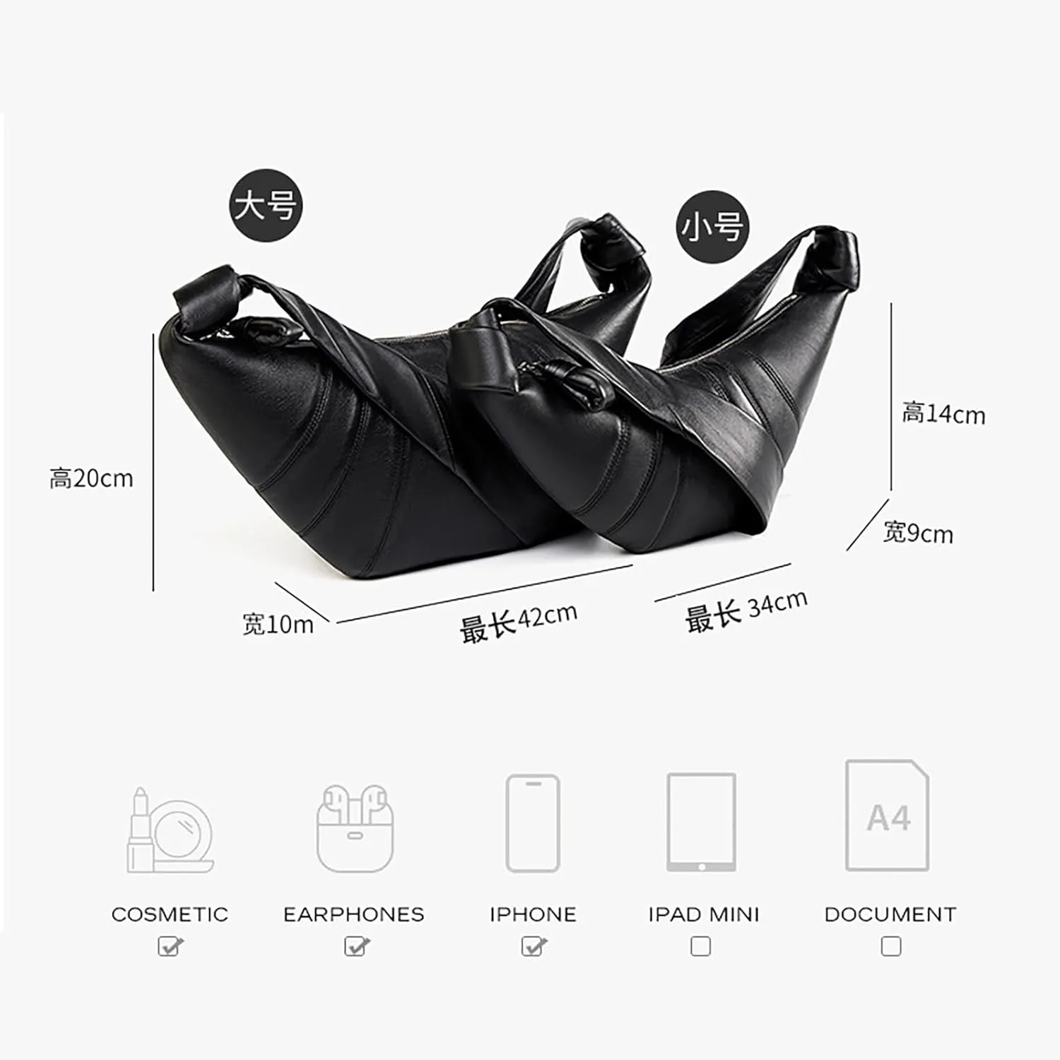 2025 New Genuine Leather croissant,crossbody crescent bag,shoulder chest bag,sheepskin croissant,crossbody bag