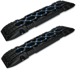 2PCS Recovery Boards, 41.1" X 11.4" Traction Boards, Easy to Store and Carry, Upgraded Traction Board for Snow, Mountain, Mud and Other Complex Terrain, Blue Non-Slip Design
