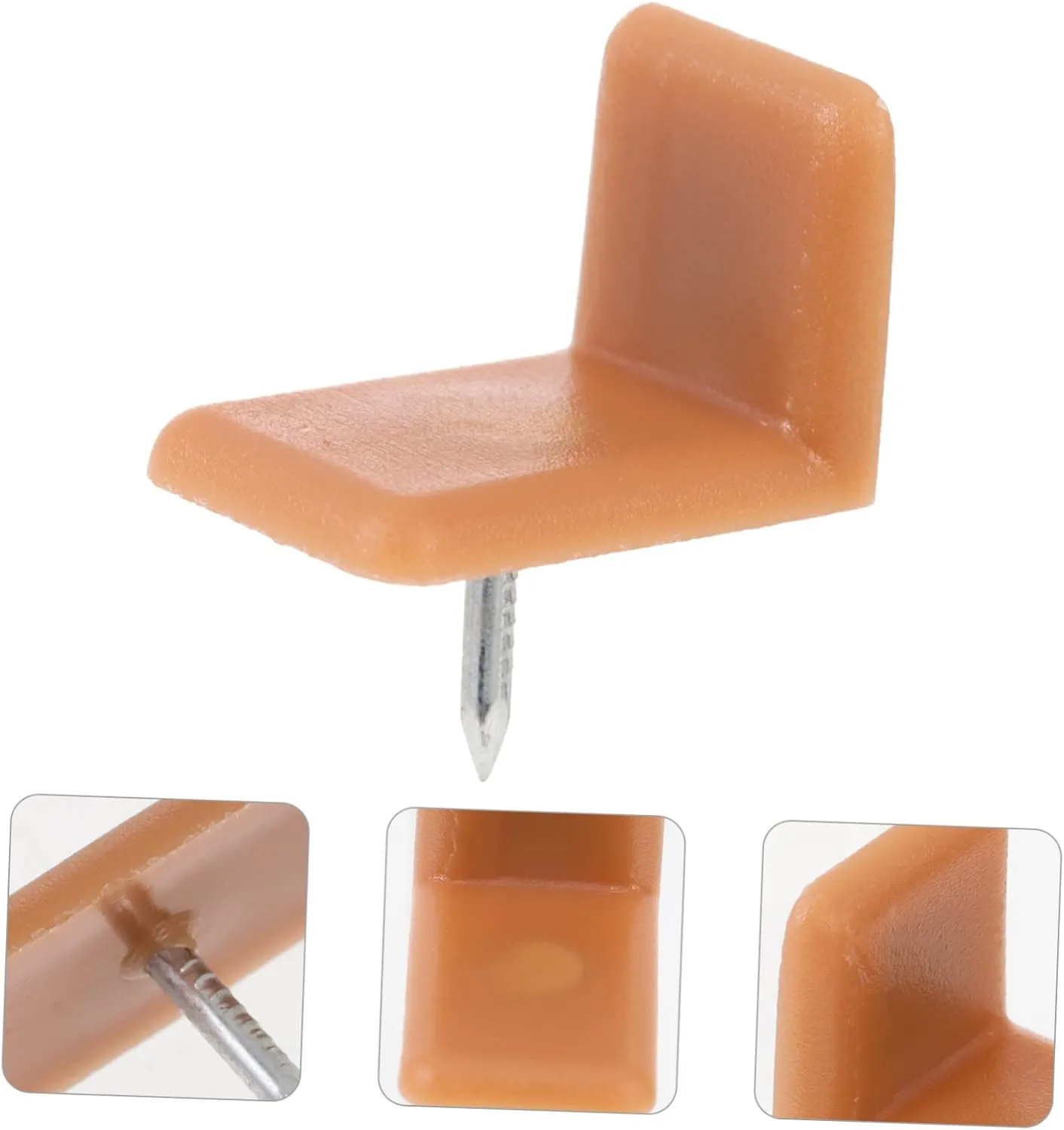 2sets Abs Iron Material Drawer Stoppers L-Shaped Tack Glides for Drawers 40pcs*2