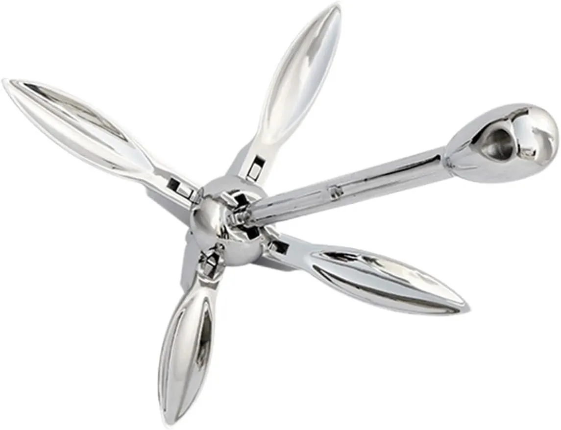 316 Stainless Steel Folding Boat Anchor, 1.5LBS-13.2LBS Grapnel Anchor for Kayak, Canoe, Jet Ski Watercraft Anchor Accessories
