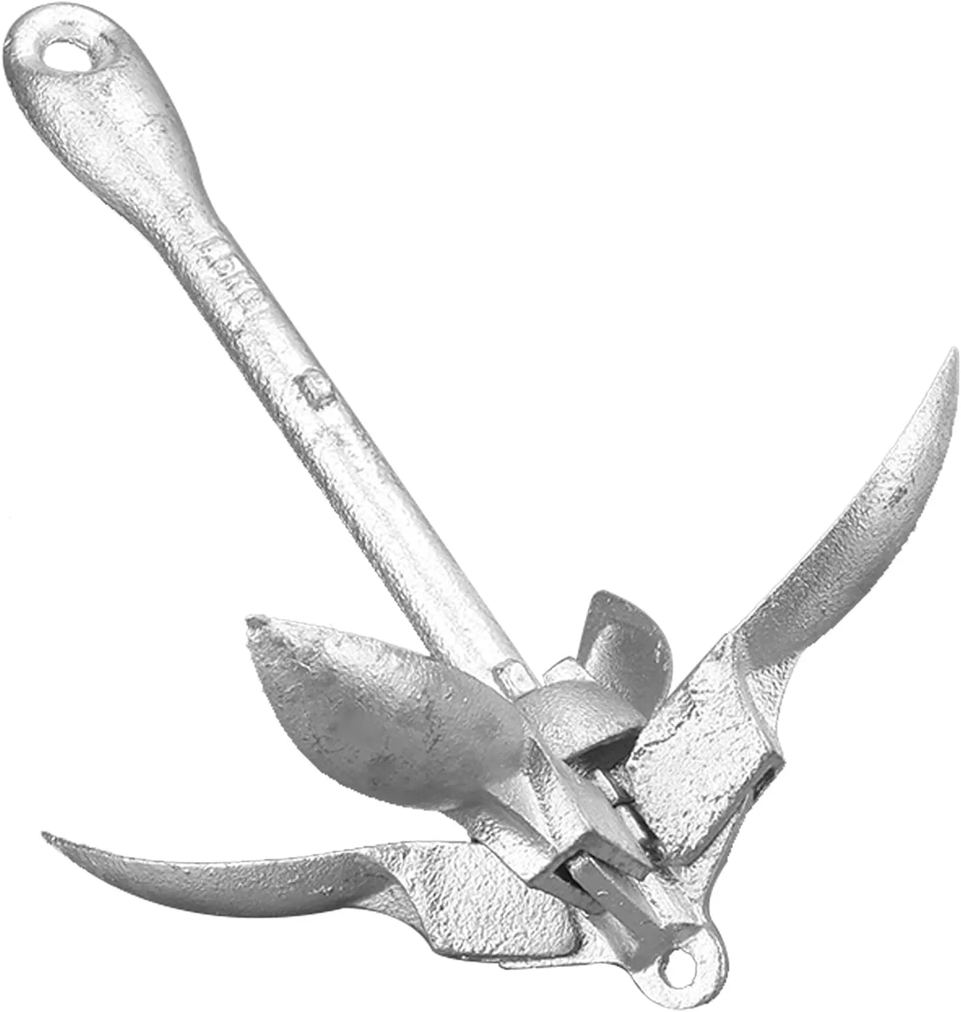 3.3lbs Foldable Grapnel Anchor, Stainless Steel Galvanized, for Small Boats Rafts Canoes Kayaks, Easy to Store and Use, 1.5kg Strong Gripping Anchor