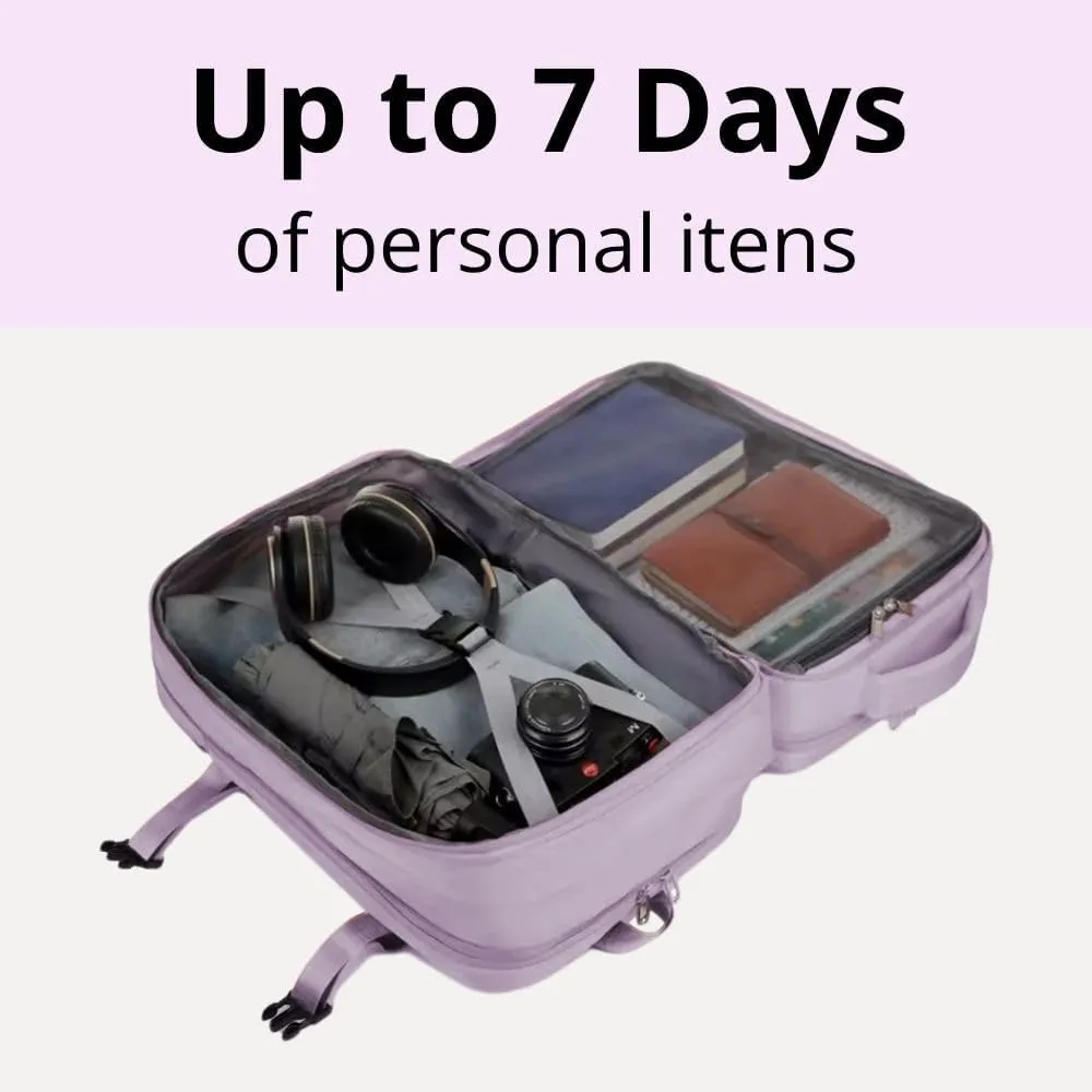35L Travel Laptop Backpack with USB Charging Port, Waterproof & TSA-Friendly Carry On for 17.3'' Laptops (Lilac)