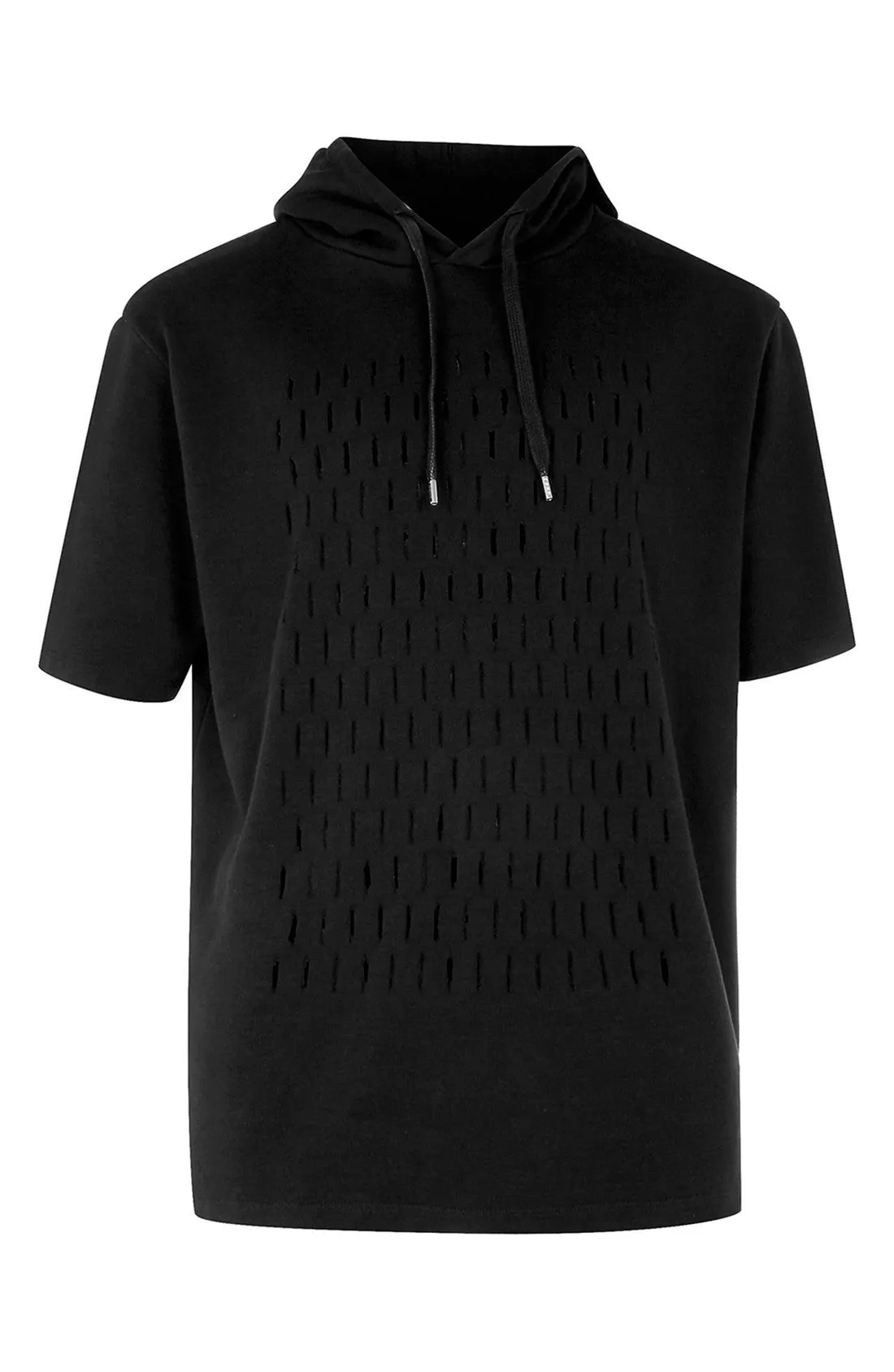 AAA Collection Slashed Oversize Short Sleeve Hoodie