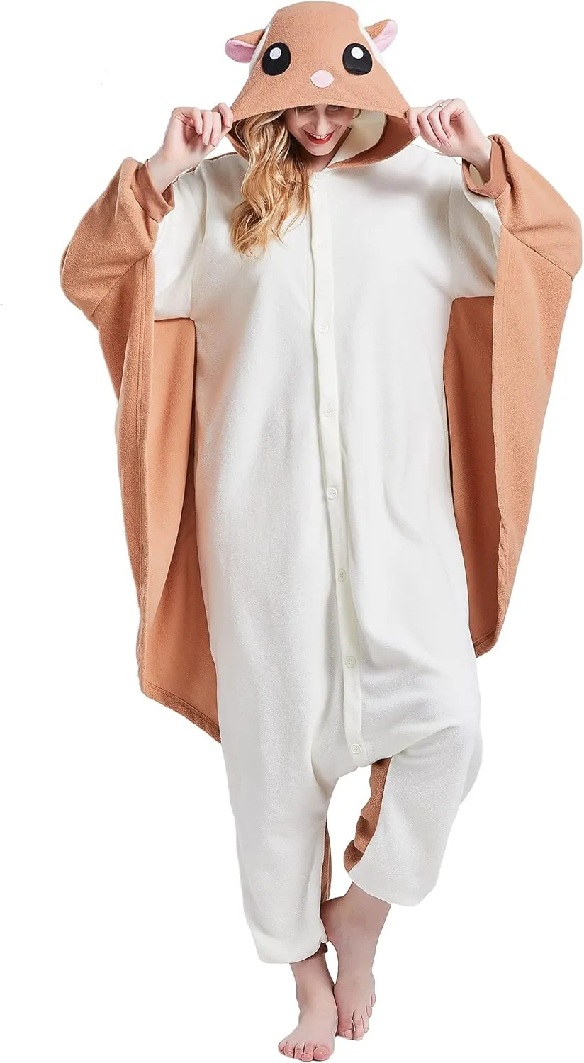 Adult Onesie Pajamas - Unisex Halloween Animal Costume Sleepwear for Men & Women - Comfy & Fun Cosplay Outfit