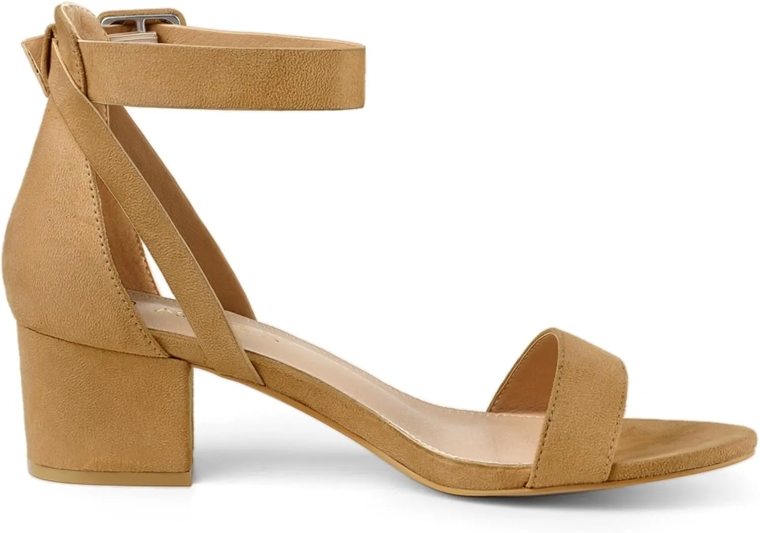 Allegra K Women's Ankle Strap Block Low Heel Sandal