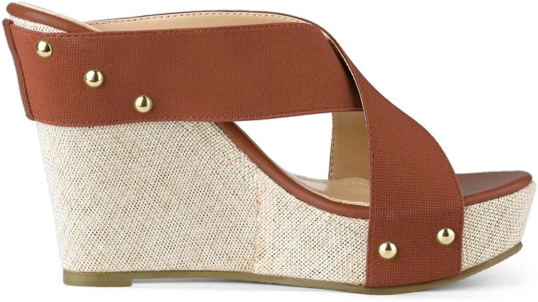 Allegra K Women's Platform Slide Wedge Sandals