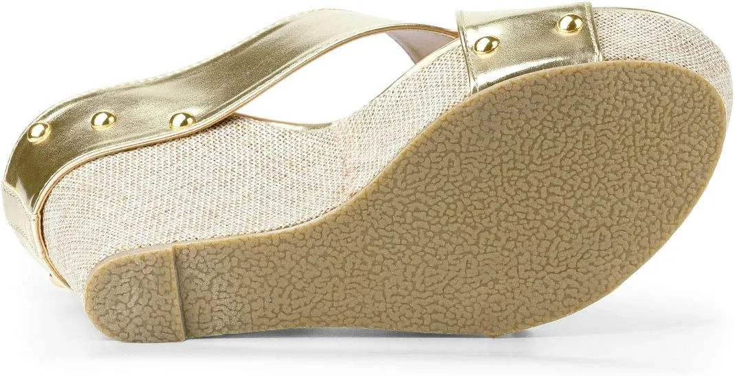 Allegra K Women's Platform Slide Wedge Sandals