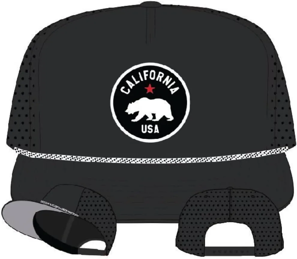 AMERICAN NEEDLE Cali California Bear Patch Unisex Adjustable Snapback Baseball Hat