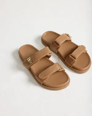 Amylee Slides (Teak) - By Billini