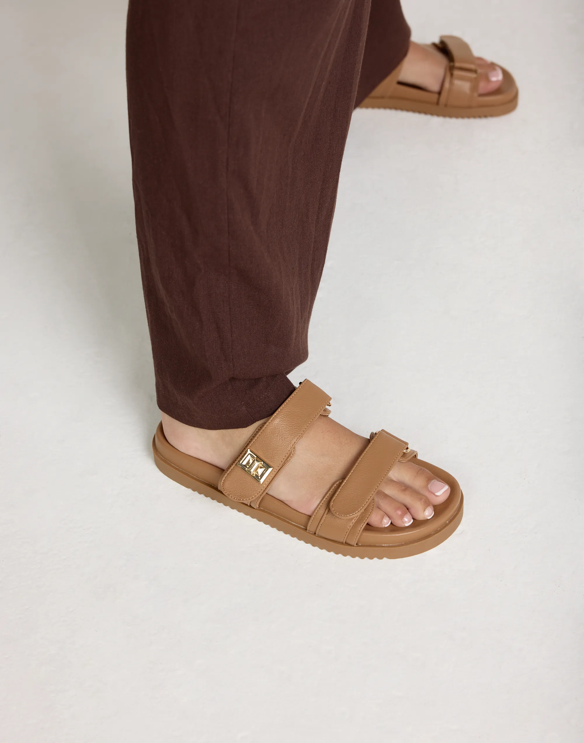 Amylee Slides (Teak) - By Billini
