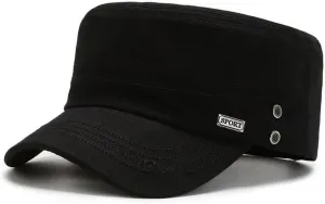 Andy's Orchids Cotton Army Cap, Cadet Hats for Men Women, Unisex Adult Military Twill Flat Top Cap, Adjustable Quick Dry Classic Baseball Cap