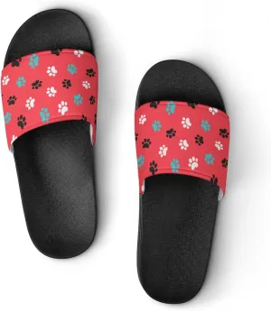 Animal Paws Dog Cat Slides Men Home Sandal Women Non Slip Bathroom Open Toe Shoe Casual Footwear Flat Slide Sandals