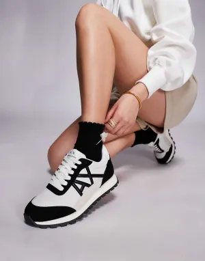 Armani Exchange Trainers in black and white
