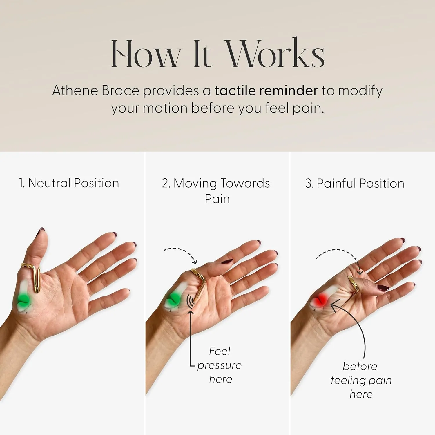 Athene CMC Thumb Brace for Joint Discomfort & Relief. An Elegant, Comfortable Thumb Splint Designed to Maintain Full Hand Function, Crafted from Premium Materials, L (Silver)