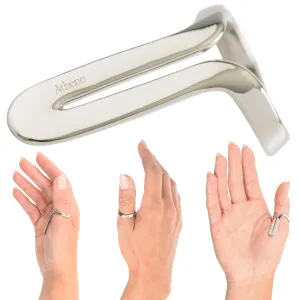 Athene CMC Thumb Brace for Joint Discomfort & Relief. An Elegant, Comfortable Thumb Splint Designed to Maintain Full Hand Function, Crafted from Premium Materials, L (Silver)