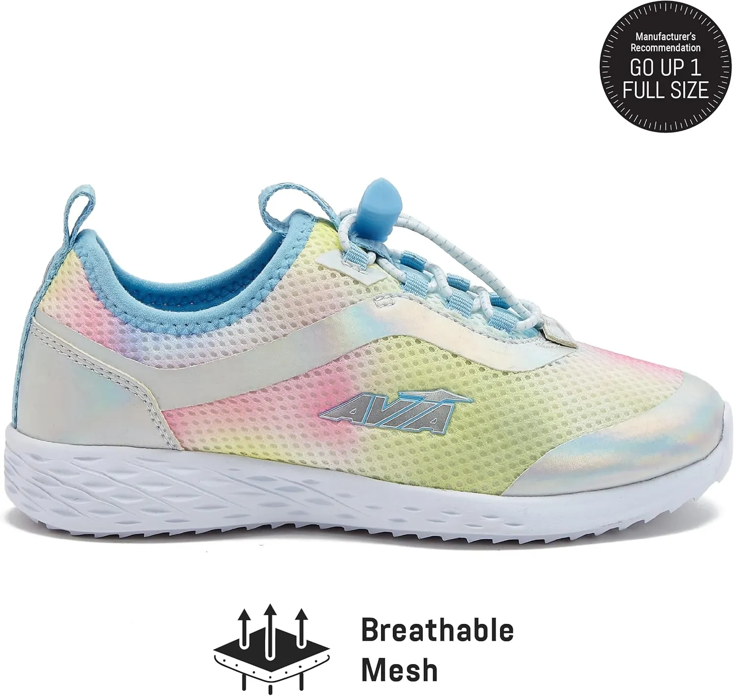 Avia Avi Spirit Slip On Girls' Sneakers - Lightweight Tennis, Athletic, Running Shoes for Girls - Toddler, Little Kid, and Big Kid Sizes 11 to 6