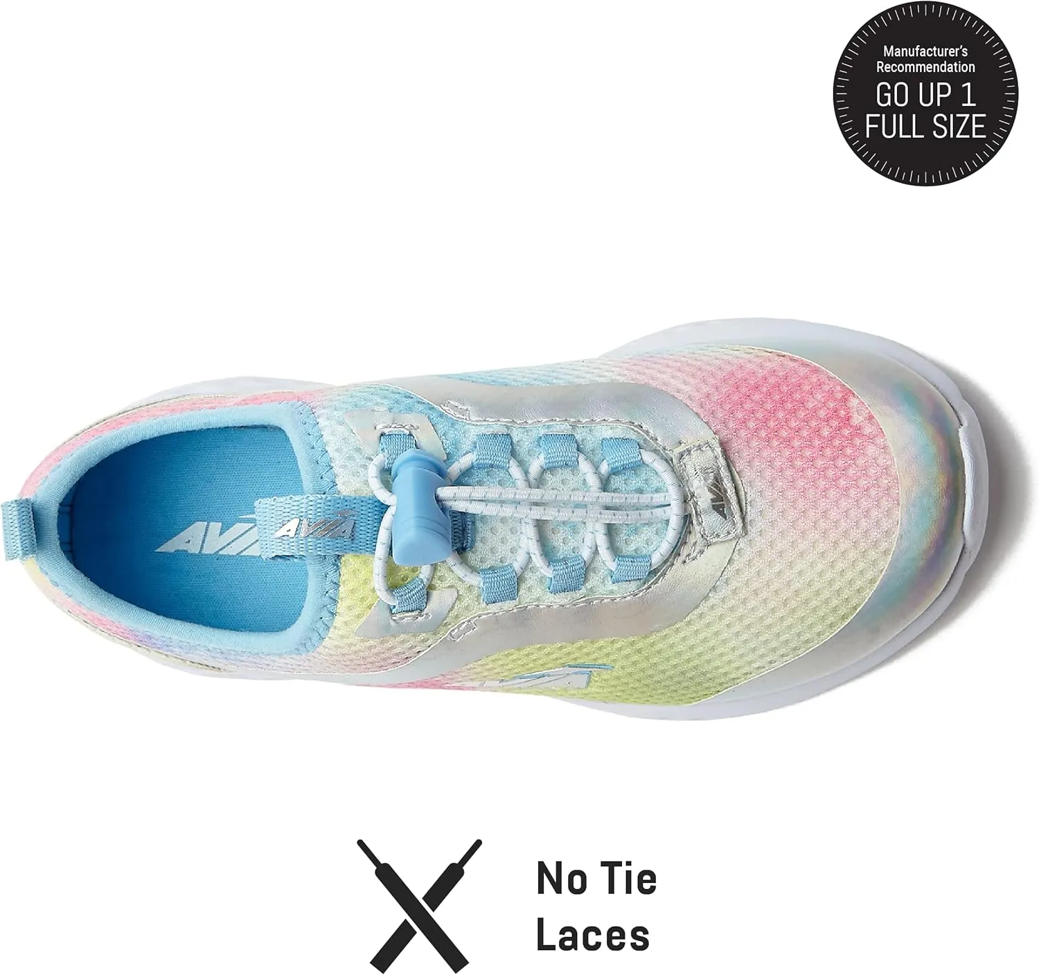 Avia Avi Spirit Slip On Girls' Sneakers - Lightweight Tennis, Athletic, Running Shoes for Girls - Toddler, Little Kid, and Big Kid Sizes 11 to 6