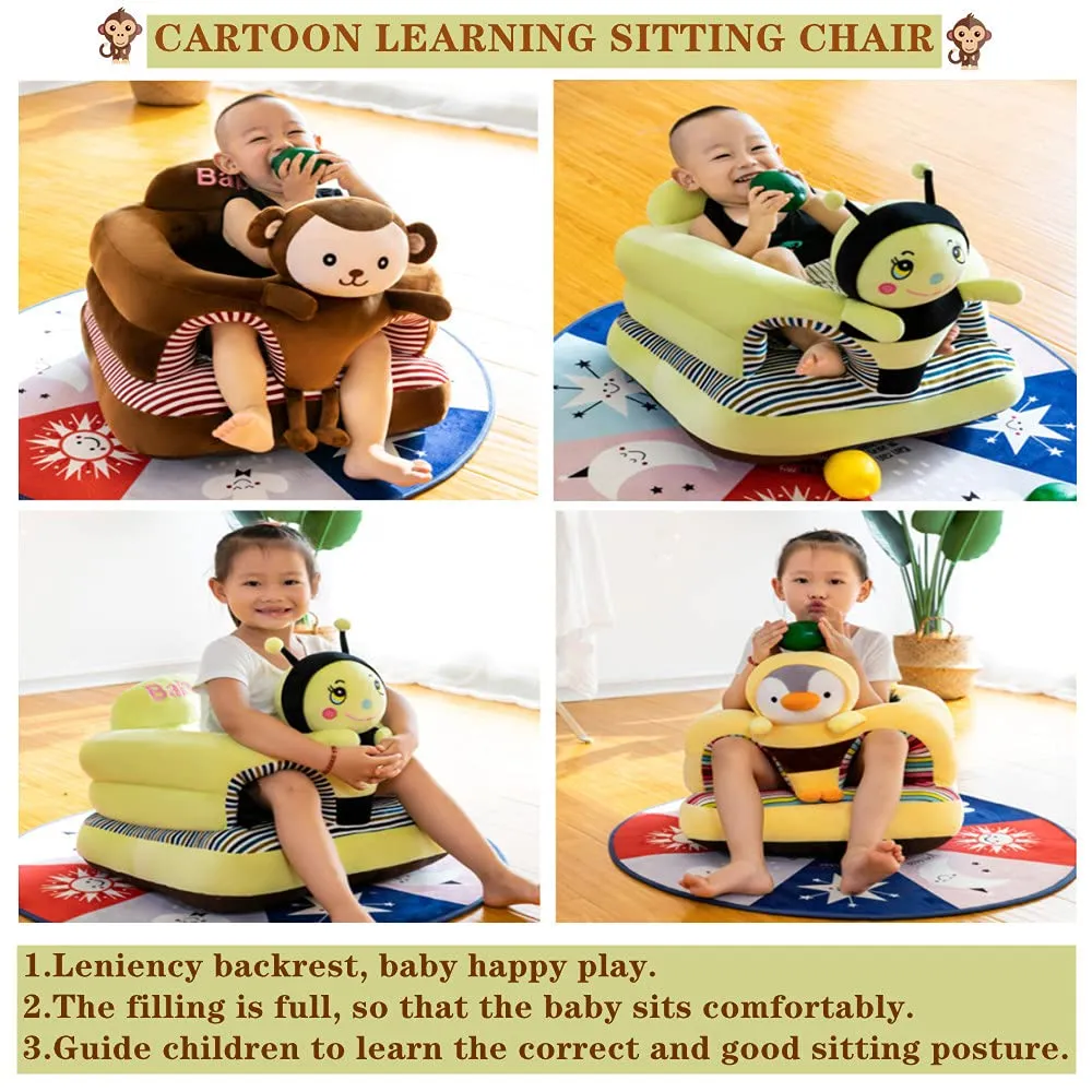Baby Support Seat, Cute Baby Sofa Chair for Sitting Up, Comfy Plush Infant Seats (Chickens,W17.5 x H17.5)