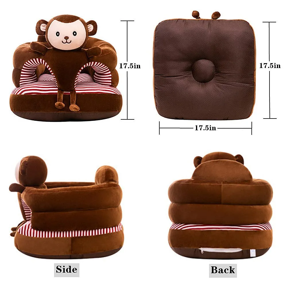 Baby Support Seat, Cute Baby Sofa Chair for Sitting Up, Comfy Plush Infant Seats (Chickens,W17.5 x H17.5)