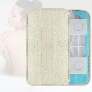 Back Scrubber for Shower, Hands-Free Exfoliating Back Loofah Body Sponge Scrubber, Wall Mounted Back Scrubber for Shower for Men Women (Self-Adhesive Sheet or Suction Cup)