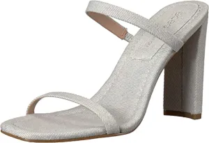 BCBGeneration Women's Whitney Sleek Mule Heeled Sandal, Light Blue, 9.5 M US
