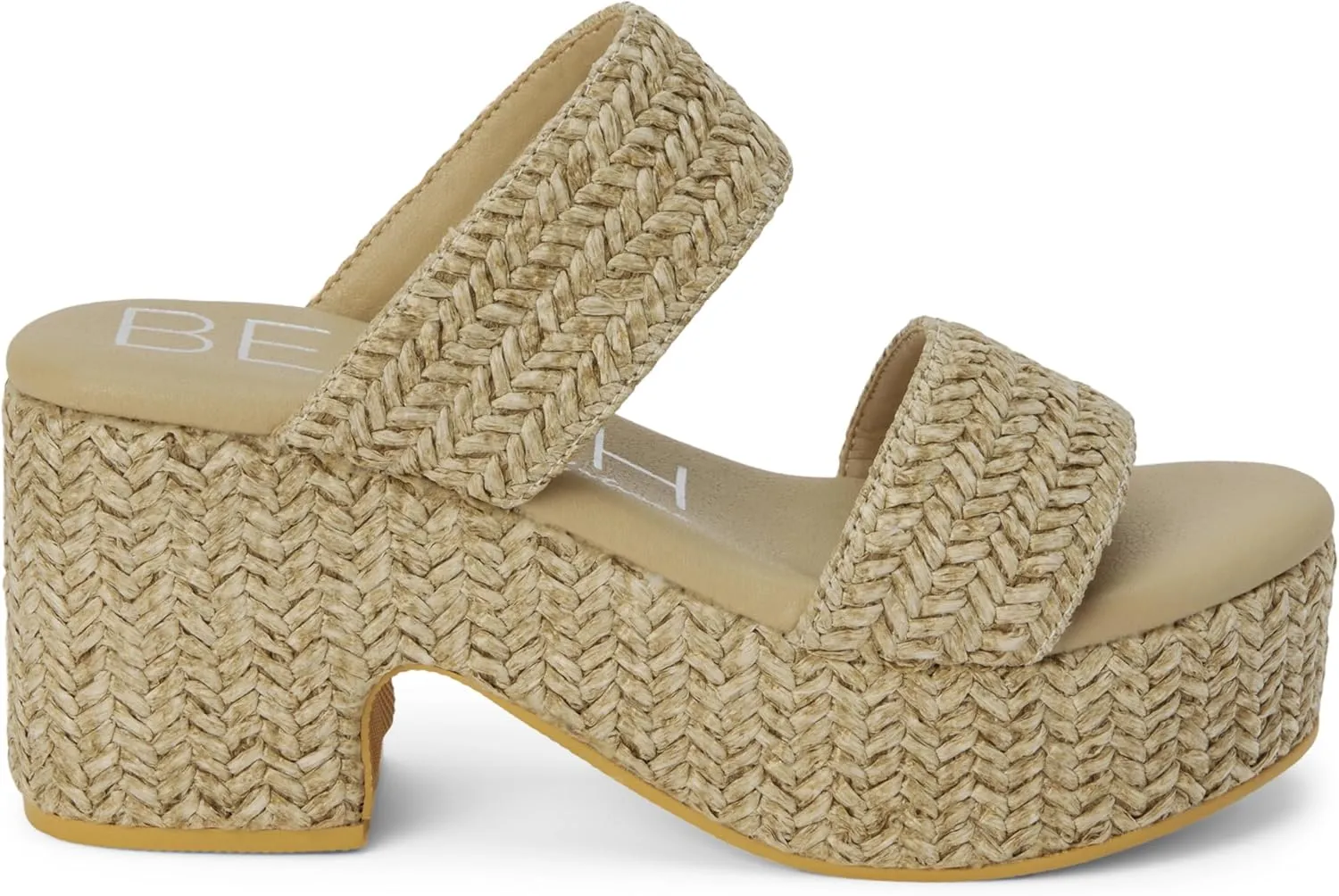 BEACH by Matisse Womens Ocean Ave Platform Block Casual Sandals Casual High Heel 3" & Up - Beige