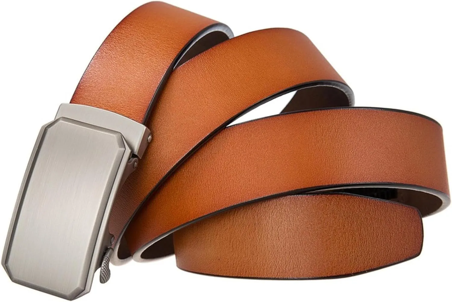 Belts for Man Retro Casual Real Leather Metal Buckle Ratchet