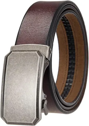 Belts for Man Retro Casual Real Leather Metal Buckle Ratchet