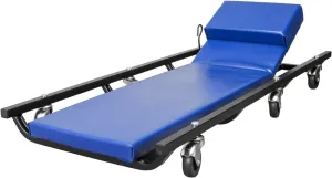 BIG RED 40" Padded Rolling Garage/Shop Creeper with Adjustable Headrest and 6 Casters,Mechanic Cart, Blue TR6452 Torin