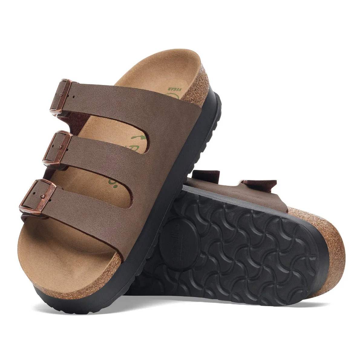 Birkenstock 1029741 Women's Florida III Platform Vegan Mocca Narrow