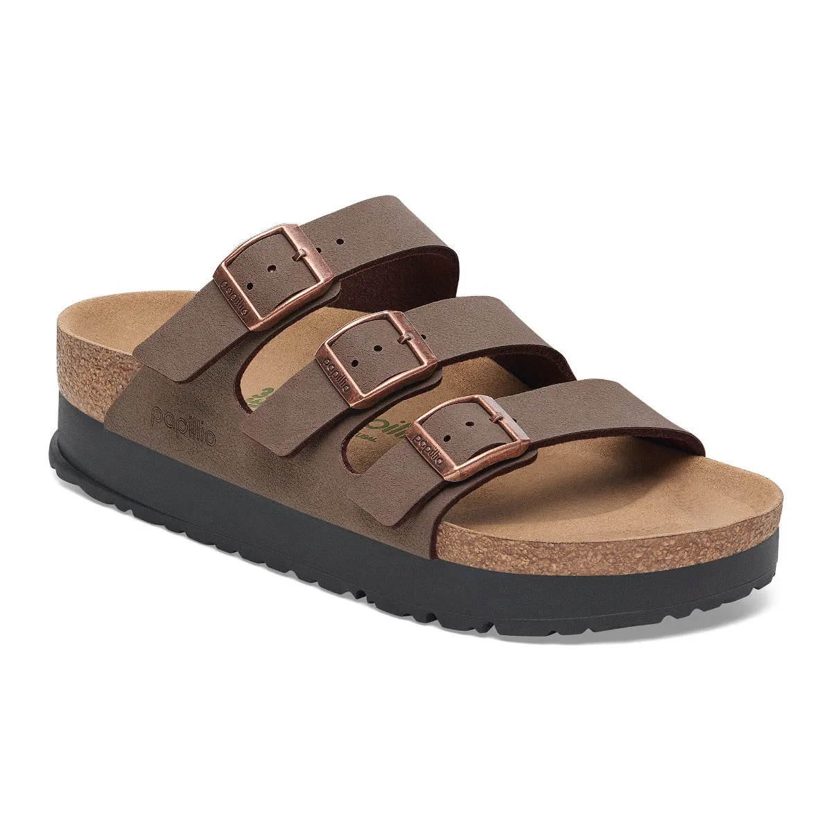 Birkenstock 1029741 Women's Florida III Platform Vegan Mocca Narrow
