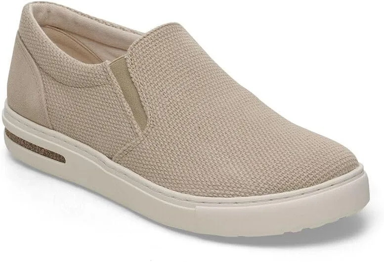 Birkenstock Oswego - Canvas and Suede Upper - Cork-Latex Footbed - Suede Lining - Natural Rubber Sole - Comfortable Slip-On Sneakers