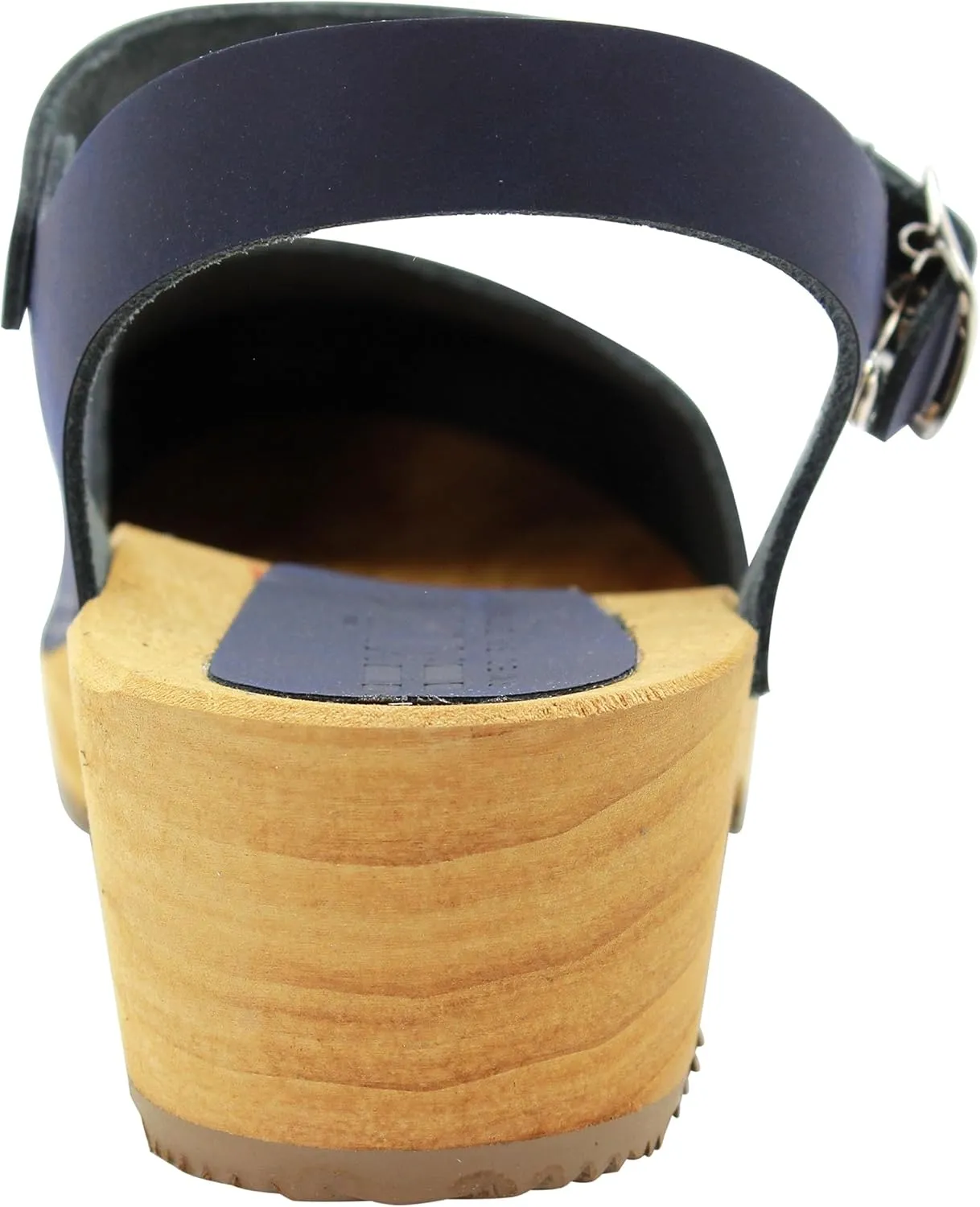 Bjork Alma Low-Heel Wooden Swedish Clog Sandals