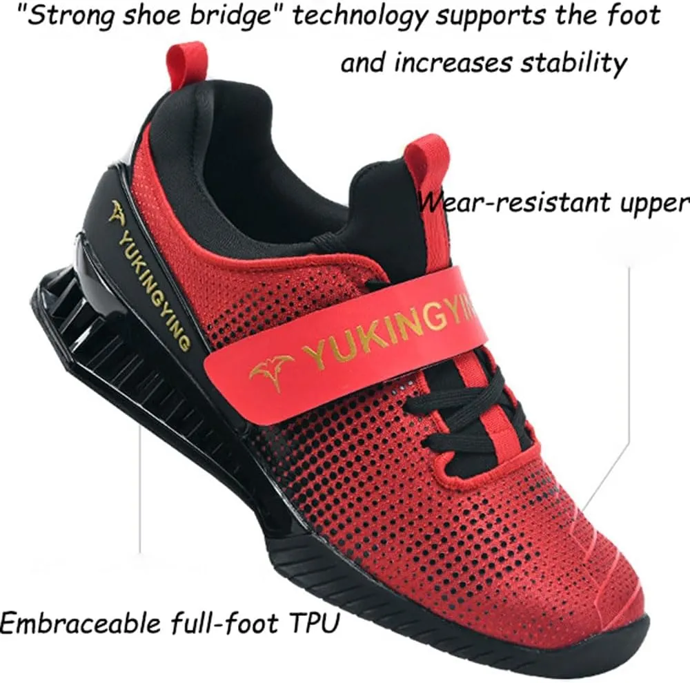 Bodybuilding Shoes Weight Lifting Shoes Powerlifting & Squat Shoes,Deadlift Shoes Men Weightlifting Shoes Fitness Cross-Trainer Shoes Powerlifting Shoes for Men Gym Training Squat Sneaker,39-46 EU