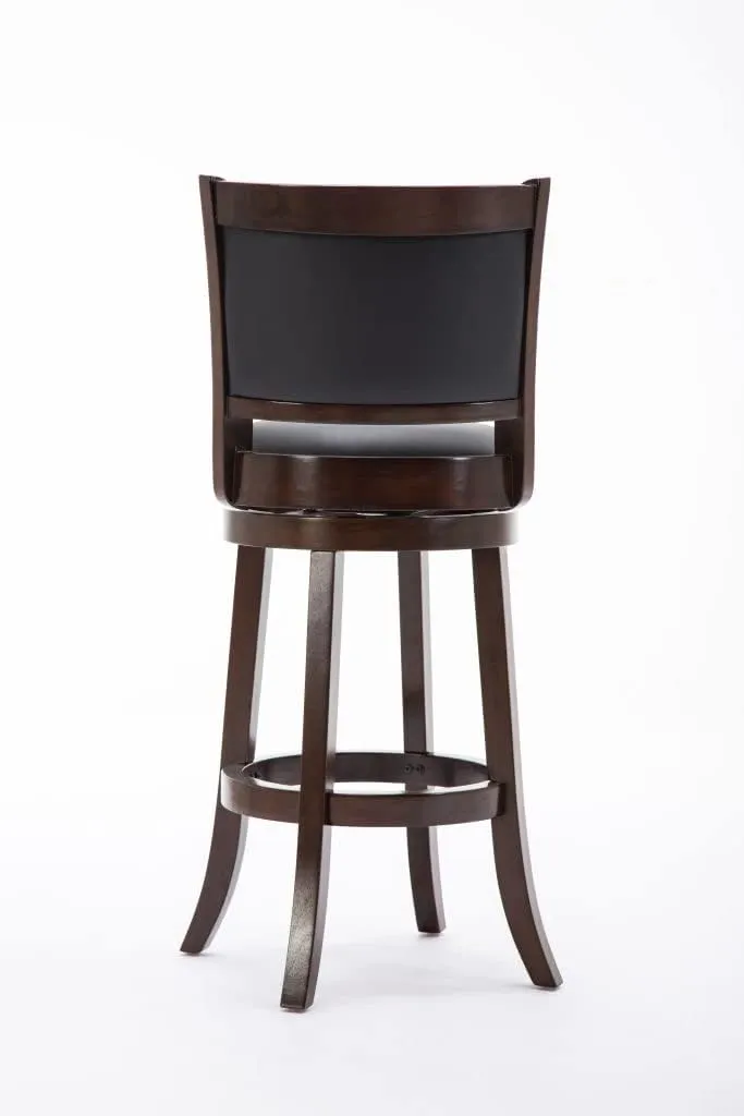 Boraam Augusta Swivel Bar Stool - Black/Cappuccino