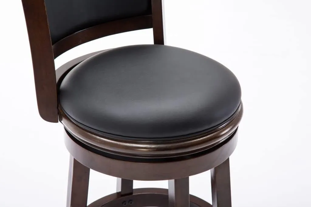 Boraam Augusta Swivel Bar Stool - Black/Cappuccino
